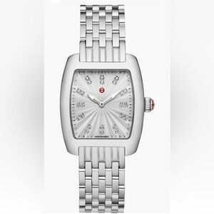 Michele Urban Mini Diamond Dial Steel 29mm Ladies Watch NIB $1795